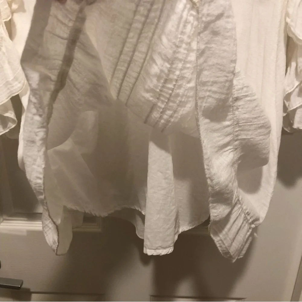 SANCTUARY White 100% Cotton Beach Vibes Dress Flared Sleeves Size XS Beautiful! - Picture 10 of 14